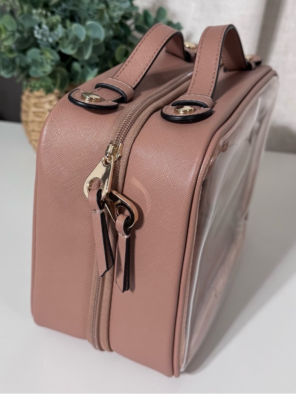 Calpak Medium Mauve Clear Cosmetics Case - Picture 3 of 9